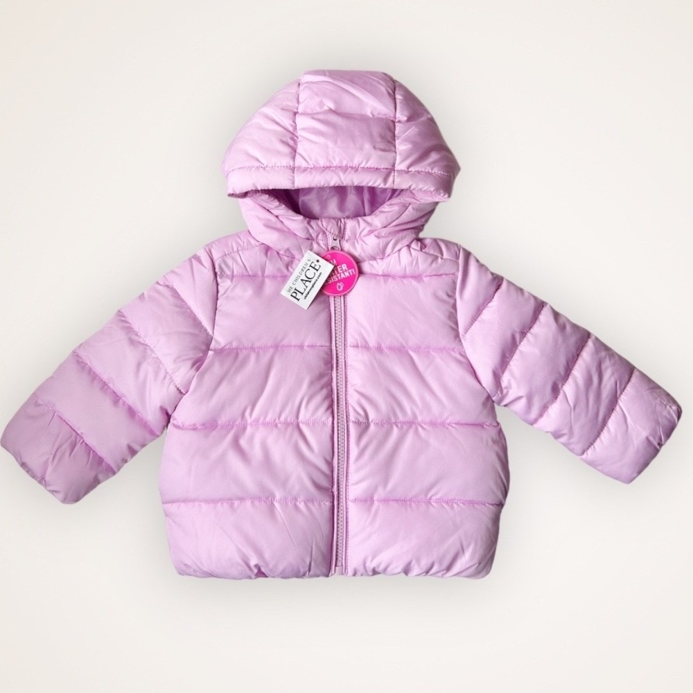 The Children's Place Light Pink Puffer Jacket with Hood